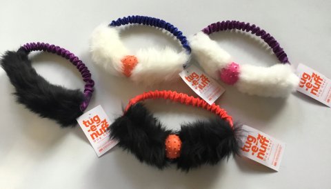 Tug-E-Nuff - Sheepskin bungee ring with rubberball